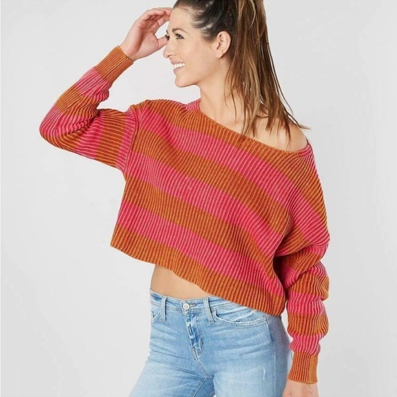 Free People Just my Stripe pullover sweater - Picture 2 of 6